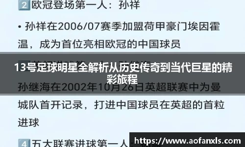 13号足球明星全解析从历史传奇到当代巨星的精彩旅程