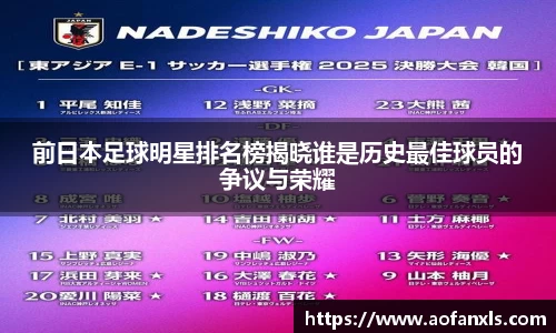 前日本足球明星排名榜揭晓谁是历史最佳球员的争议与荣耀
